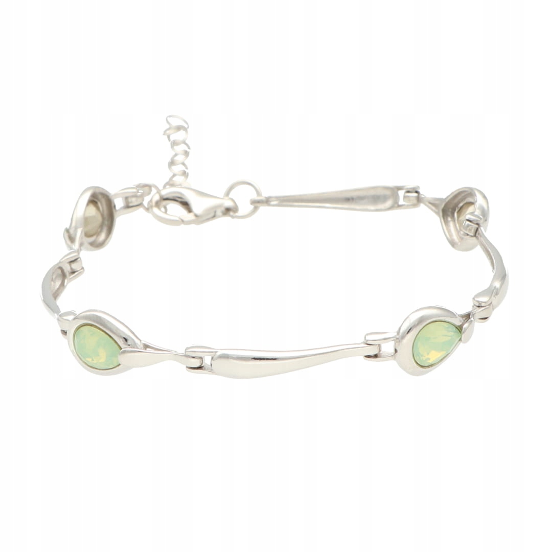 Náramek se zeleným krystalem Swarovski