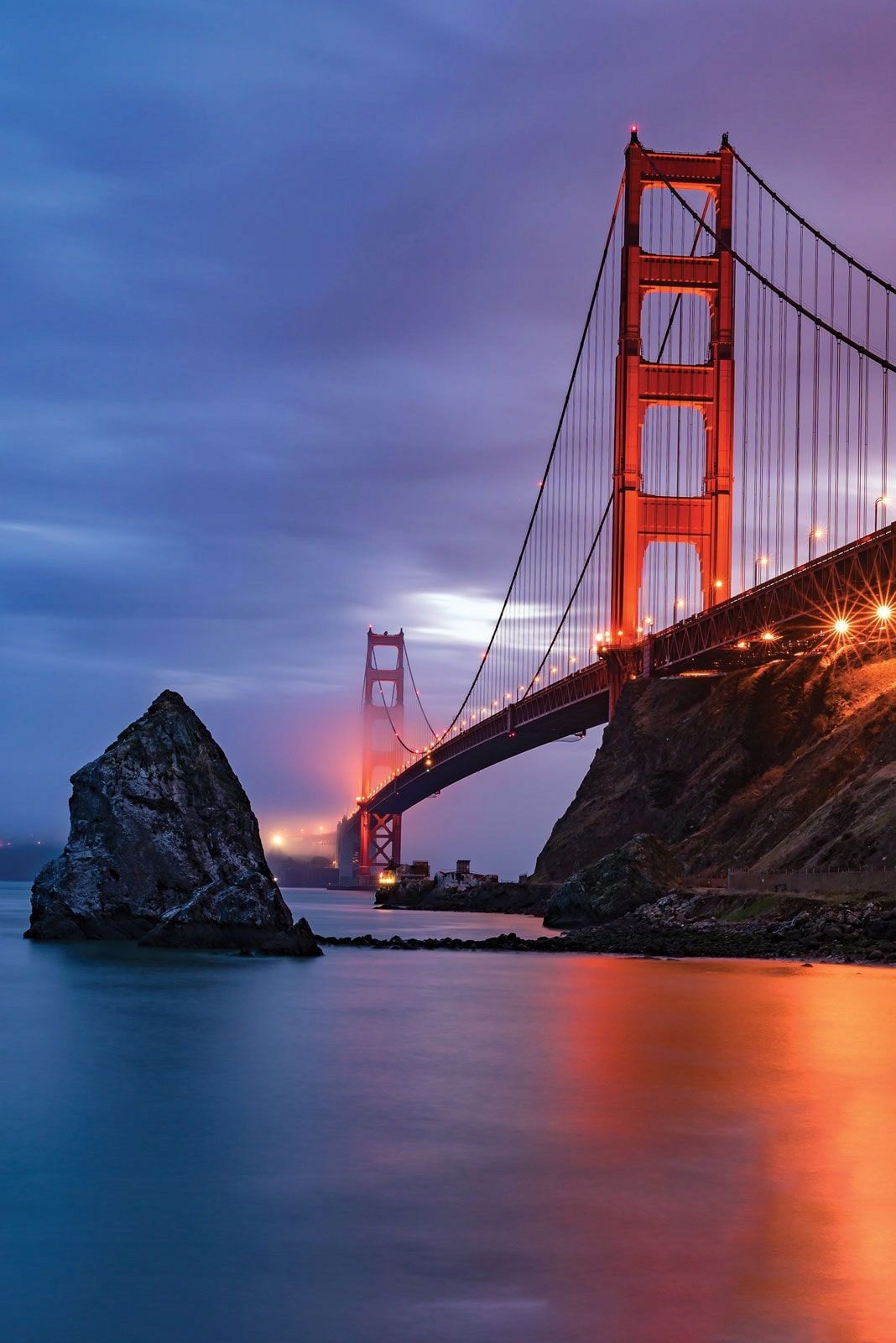 

Plakat Widok na Golden Gate mgła noc 61x91,5 cm