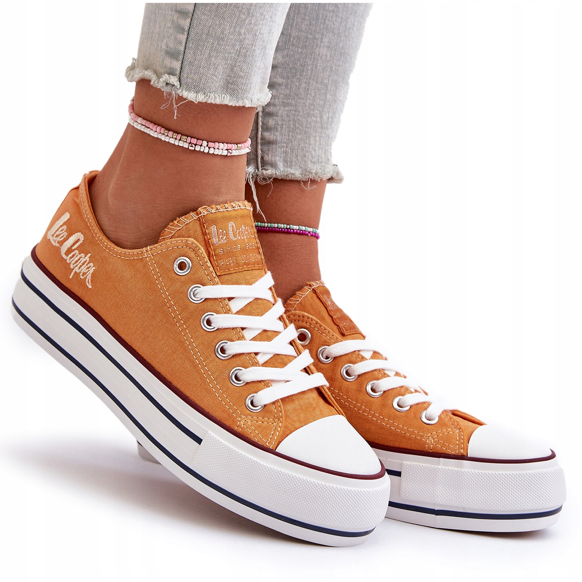 Lee Cooper Dámské oranžové tenisky na platformě LCW-24-31-2216L vel.