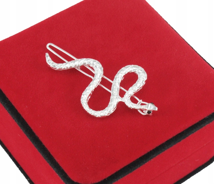 

Spinka Do Włosów Srebrna Metalowa Wąż Snake