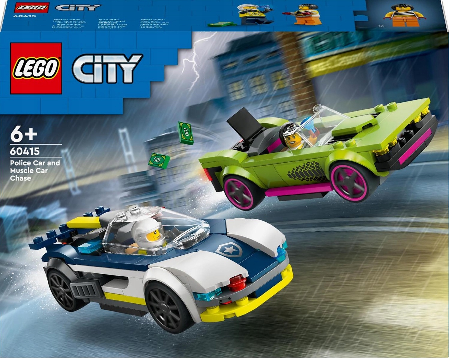 Lego City Policie 60415 Pronásledování policejního auta za muscle carem 2 x Auto