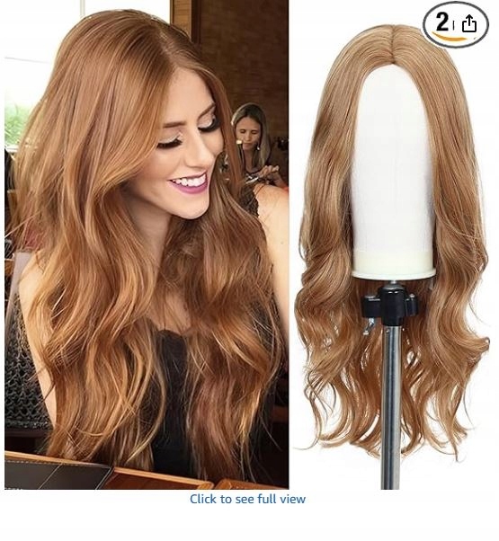 Paruka Esmee Dlouhá vlnitá syntetická strawberry blond 60 cm LC7#