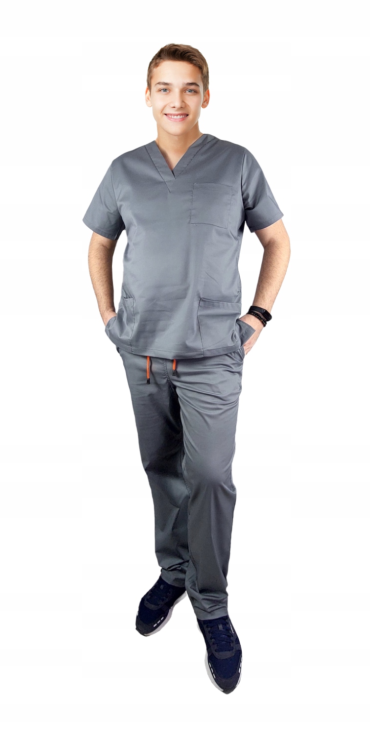 

Komplet medyczny męski elastyczny szary roz.M