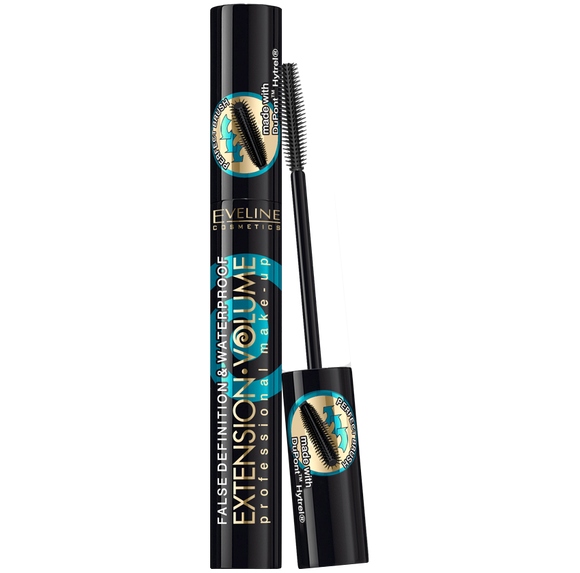 Eveline EXTENSION Mascara wodoodporny tusz BLACK