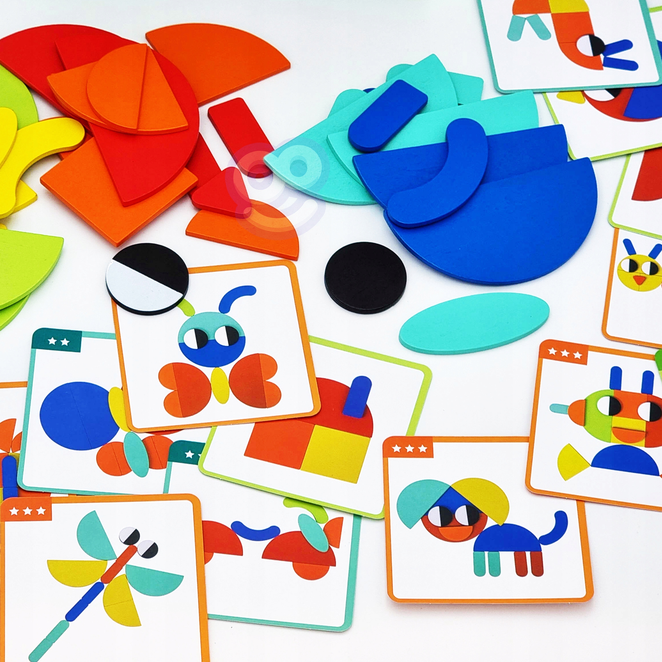 MONTESSORI TRENING MÓZGU PUZZLE UKŁADANKA WOOPIE Materiał drewno