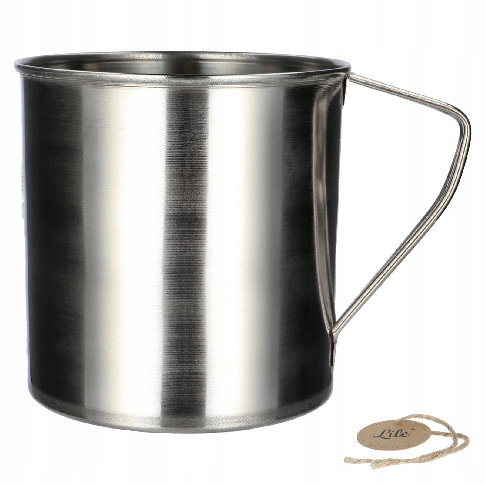 

Kubek metalowy turystyczny stalowy chrom 350 ml