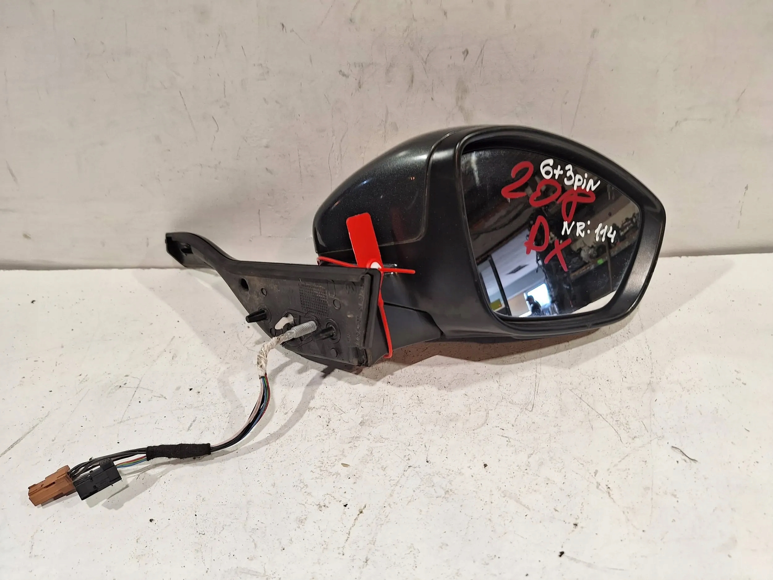 mirror exterior right Peugeot 208 12- EU 9PIN