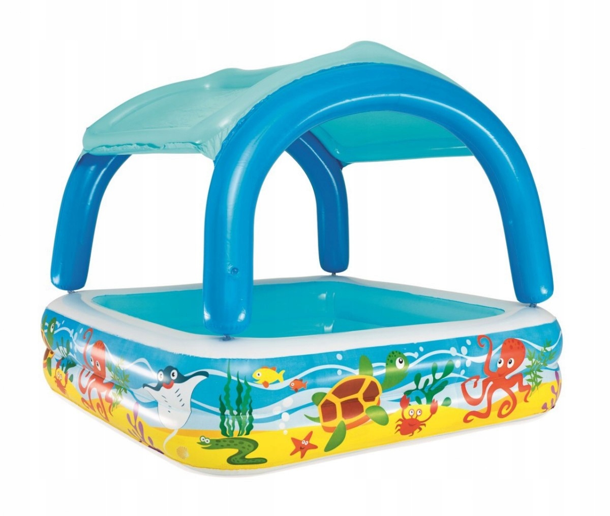 Basenik dla dzieci z daszkiem BASEN DMUCHANY 147 x 147 cm Bestway Długość 147 cm