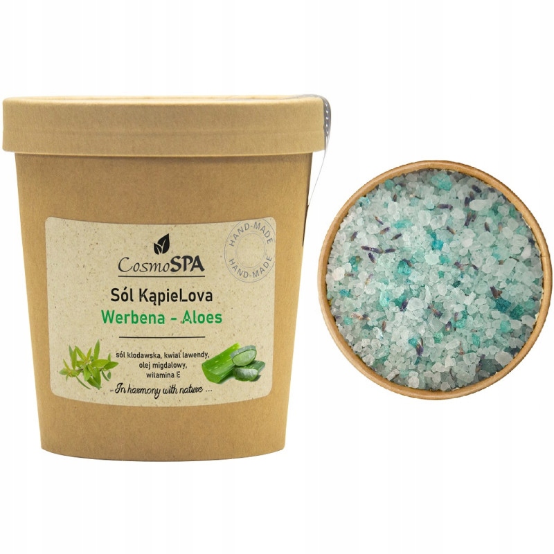 AROMATYCZNA SÓL DO KĄPIELI ALOES Z WERBENĄ 500 G