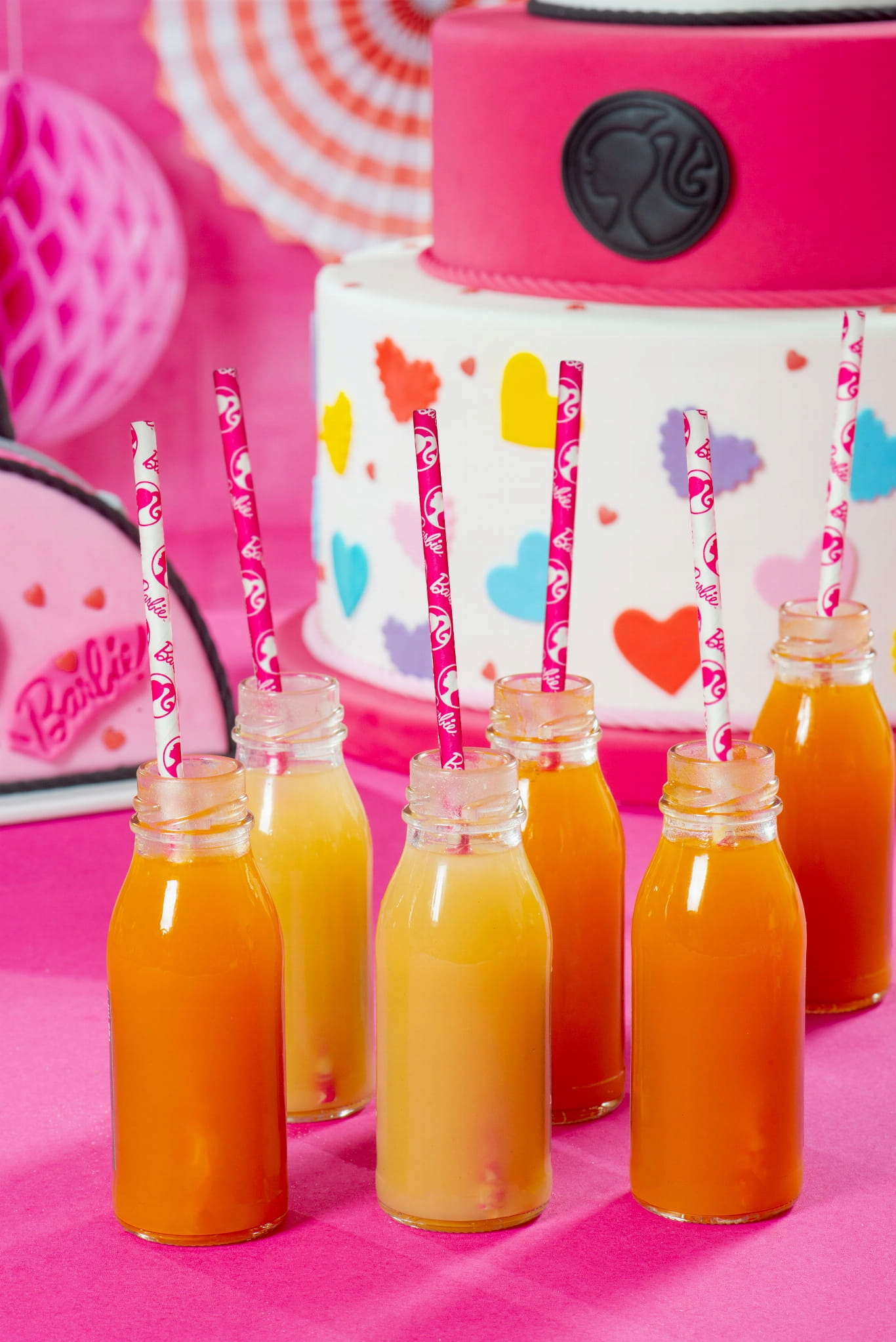 Słomki papierowe LALKA BARBIE 80 szt Marka Decora