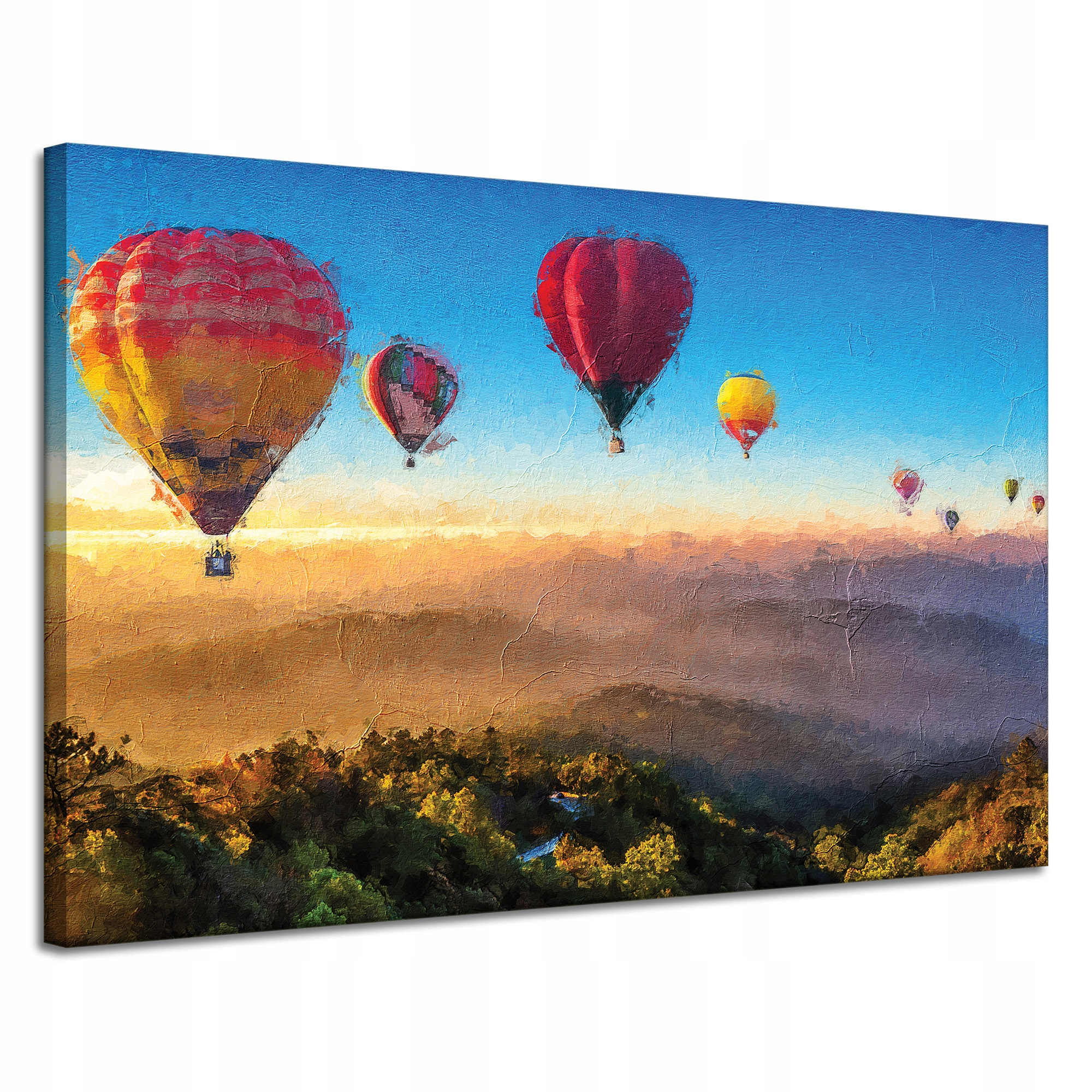 Obraz na plátně Olejové umění Balóny pro horký vzduch 120 x 80 cm