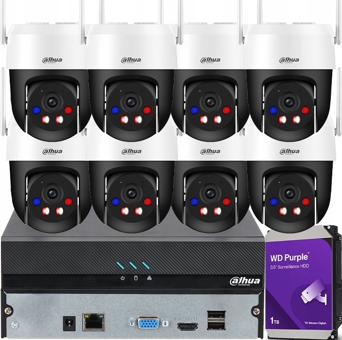 5MPx monitorovací sada pro 8 kamer P5AS-PV WiFi Hdd 1TB