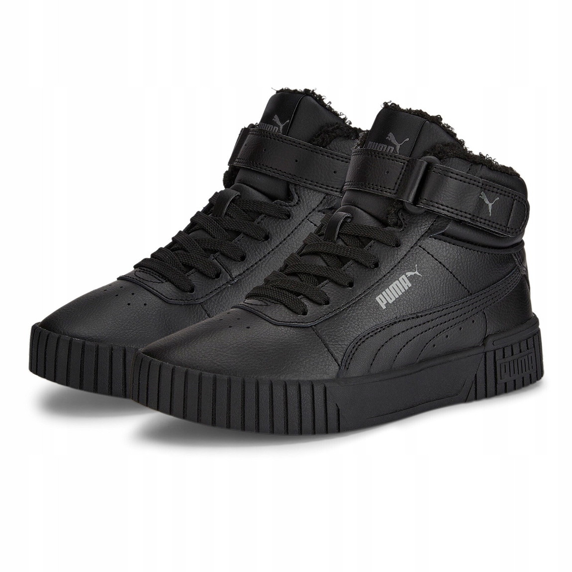 Buty dziewczęce zimowe Puma Carina 2.0 Mid Wtr ocieplane czarne 37