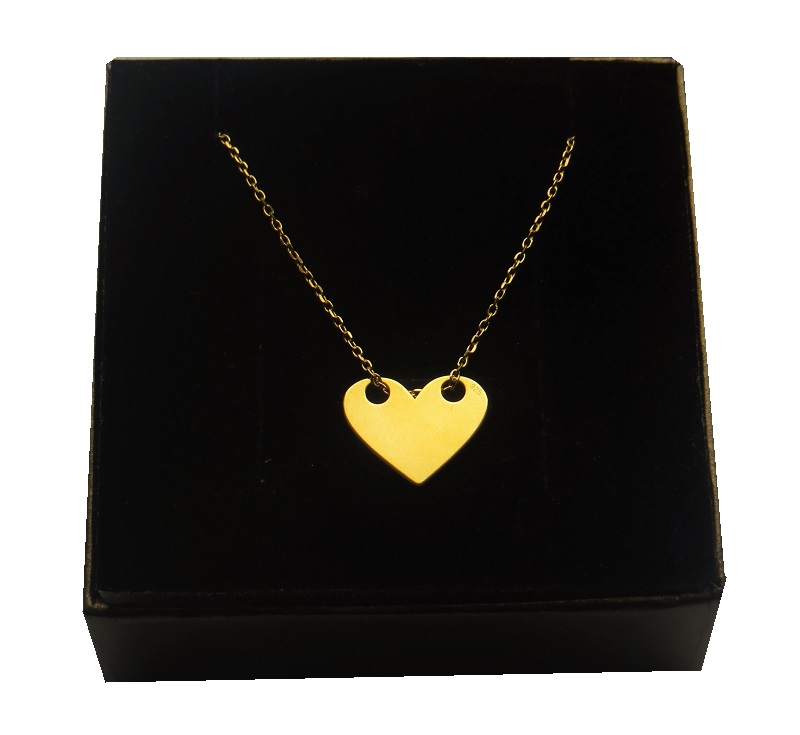 

Naszyjnik serce Celebrytka srebro pozłacane 50 CM