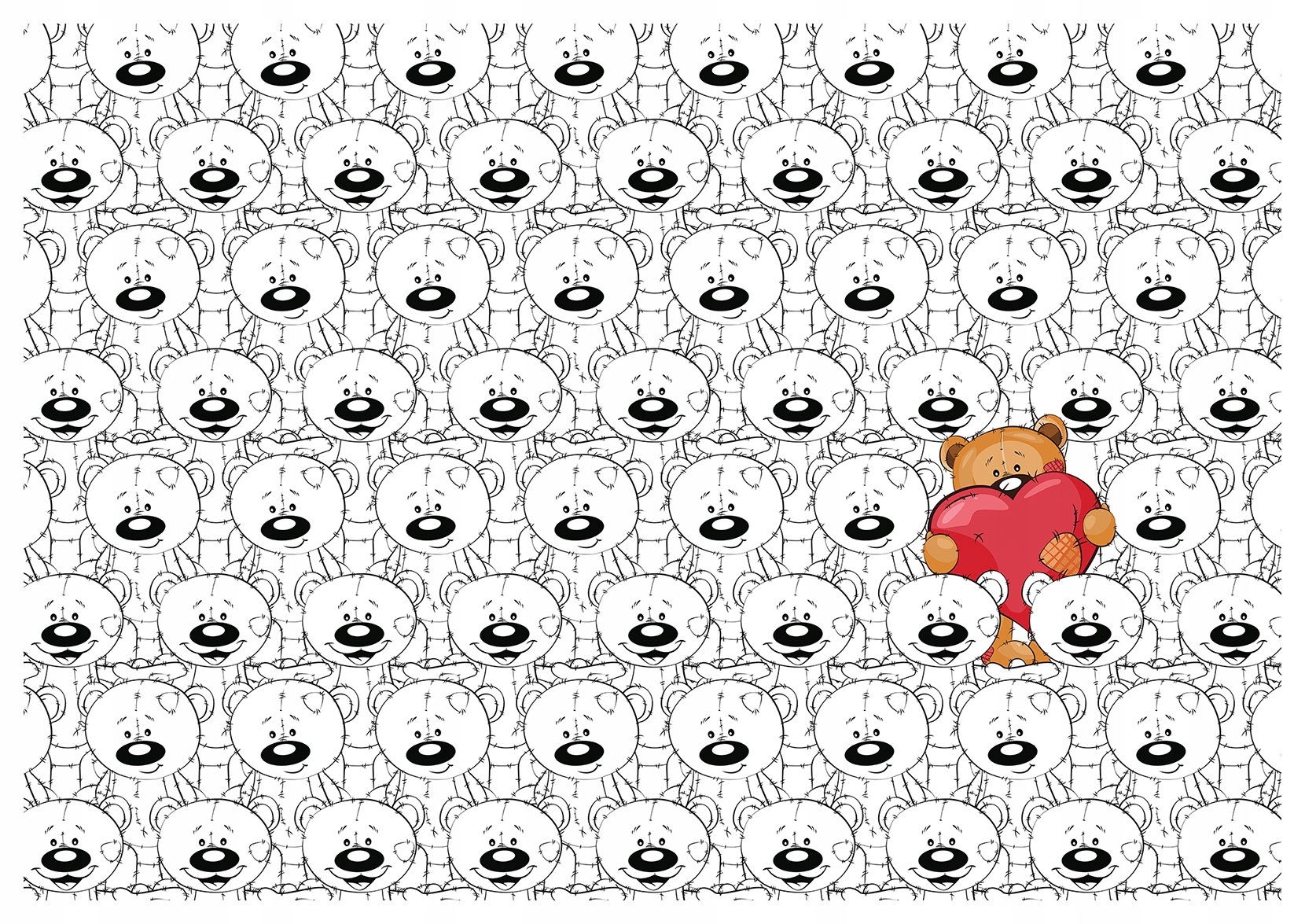 Fototapeta Medvedíky so srdcom kontúry Minimalizmus detí 416x290 lepidlo