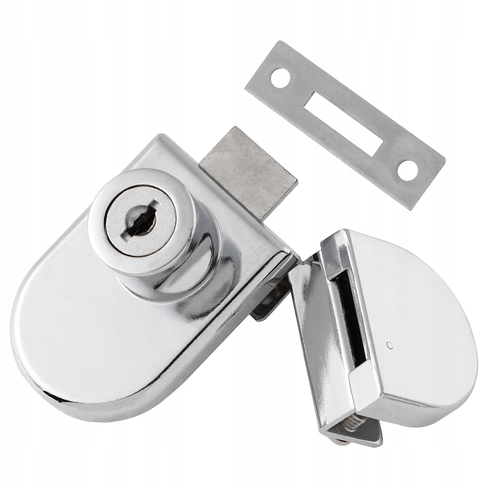1 szt. ZAMEK DO SZKLANEJ SZAFY ZAMKI DO DRZWI ZATRZASK WIZYTOWY Marka bez marki