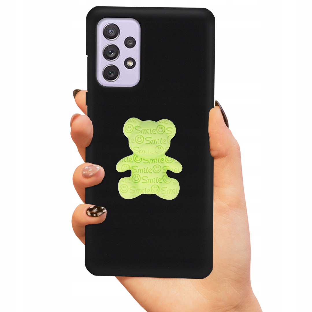Pouzdro Pro Matný Samsung A72 5G Case Medvídek Zelený 3D