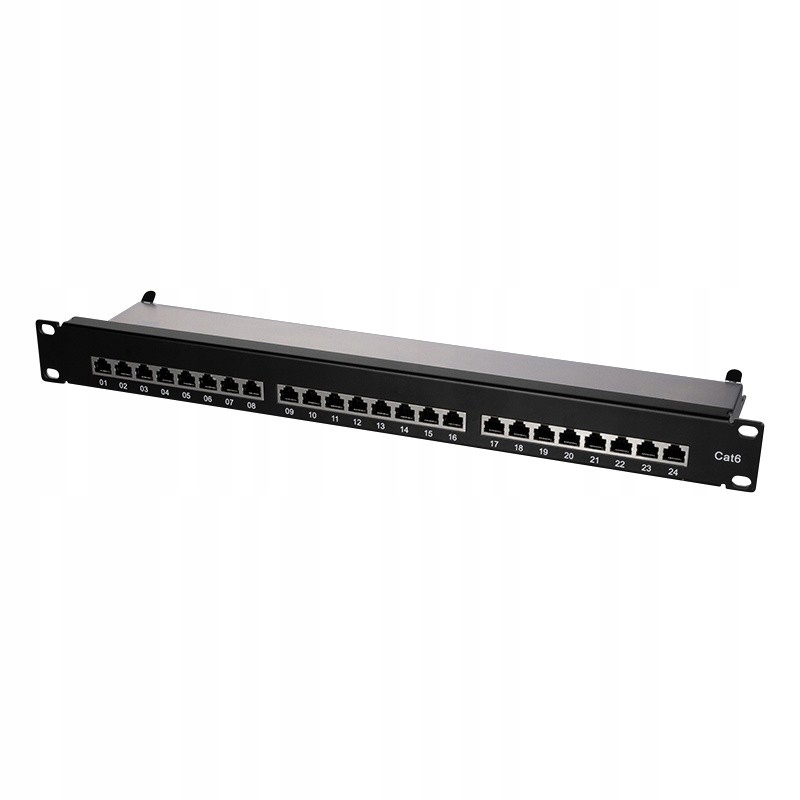 Logilink Patchpanel CAT6 19' 24-portový, Stp čierny