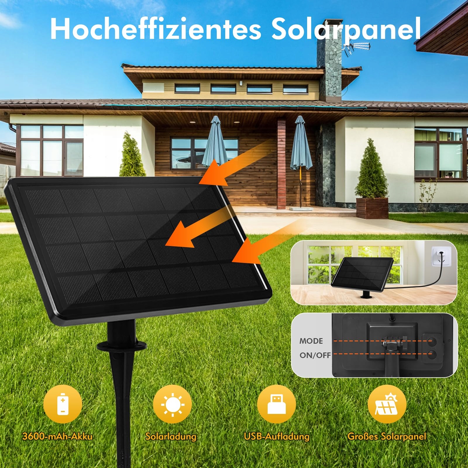 ROVLAK Solarna Girlanda LED 15M Wodoodporna Do Ogrodu i Balkonu — miniatura 2