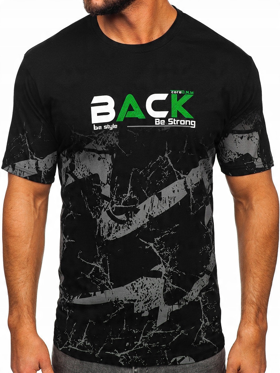 

T-shirt Koszulka Męska Czarna 14766 Rozmiar_l