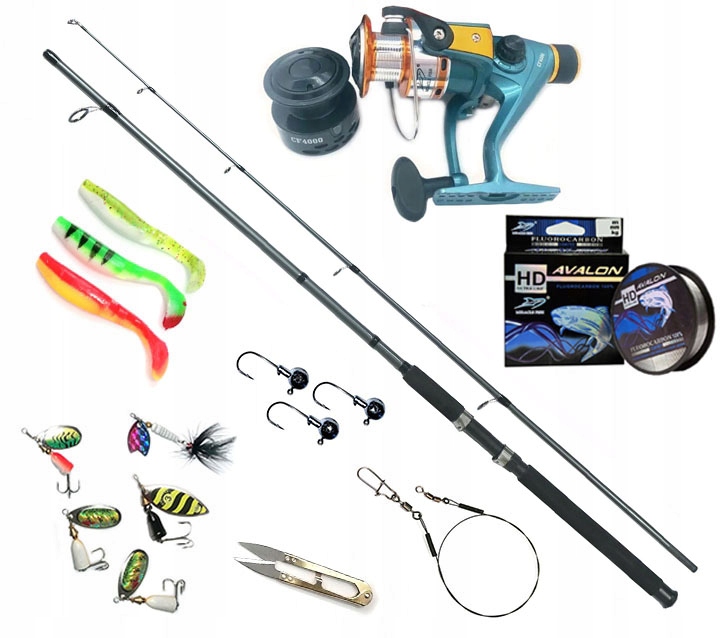 Spiningový Rybářský Set Jaxon HWS240 Naviják Štika Sandáč Dárek