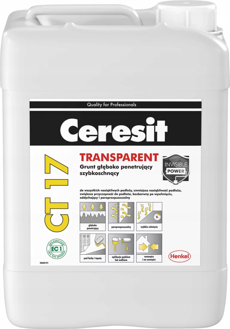 Ceresit CT17 TRANSPARENT - Grunt głęboko penetrujący 10l (2100790 ...