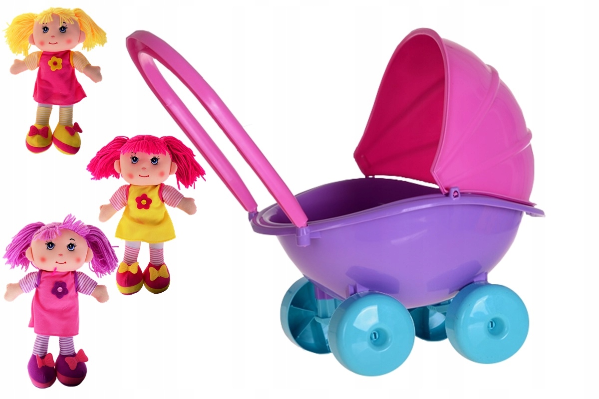 Wózek dla Lalek Głęboki Gondola+ LALKA PRZYTULANKA