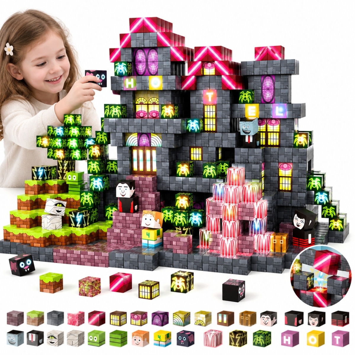 Klocki Magnetyczne XXL 198PCS Zestaw