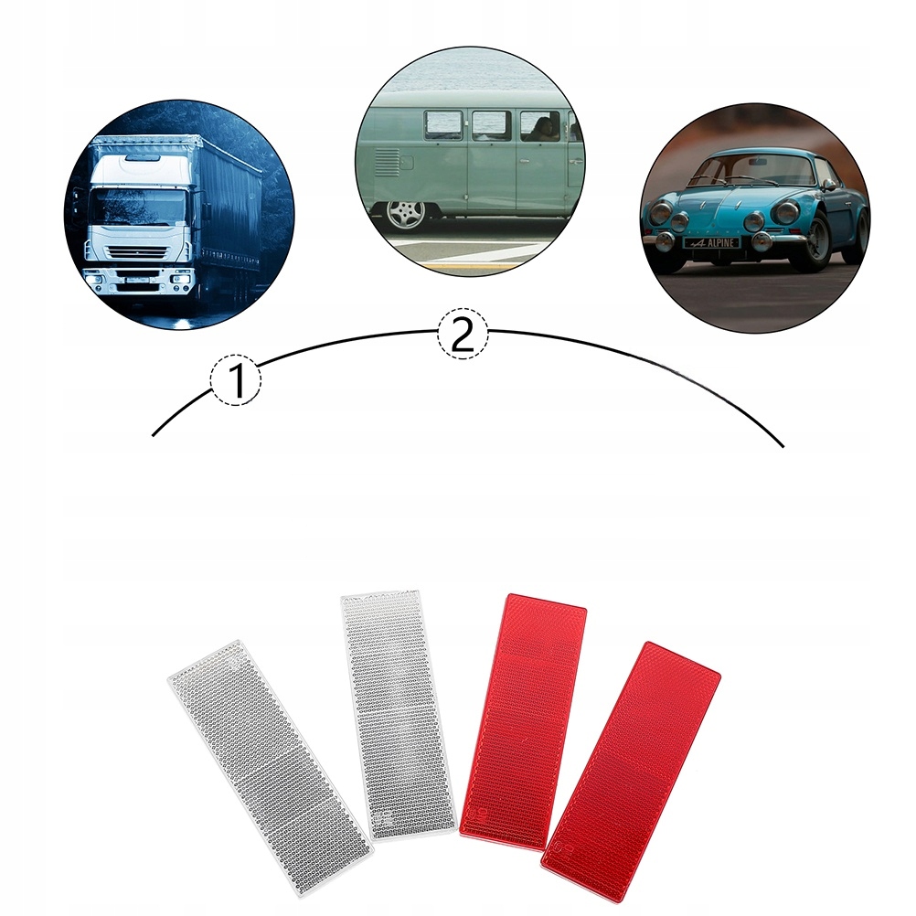 AUTO ODBLASKOWE ŚWIATŁA MARKEROWE KLEJ AUTO Kolor biały