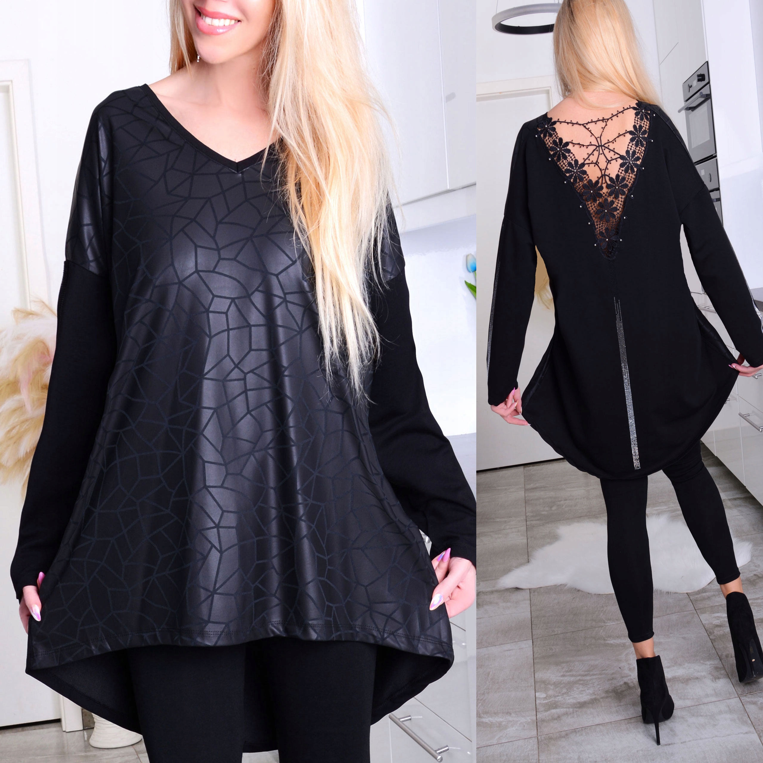 

Wyszczuplająca Tunika Modne Kwiatki Big 686