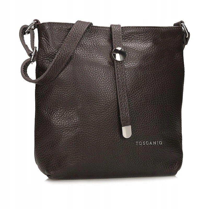 Dámská kabelka Toscanio A88 D23 C. Hnědá kožená italská kabelka přes rameno