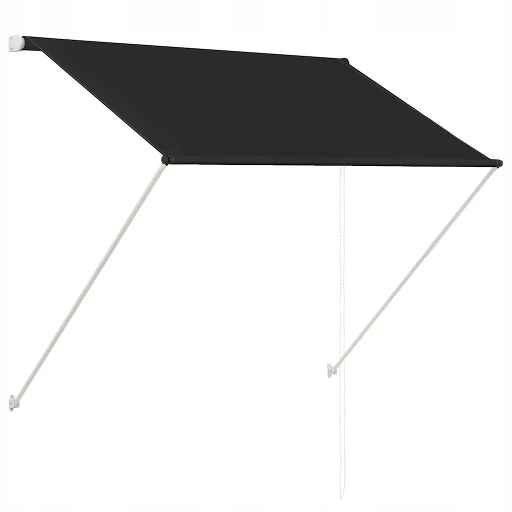 Skládací markýza antracitová 150 x 150 cm, nastavitelná 0-150 cm
