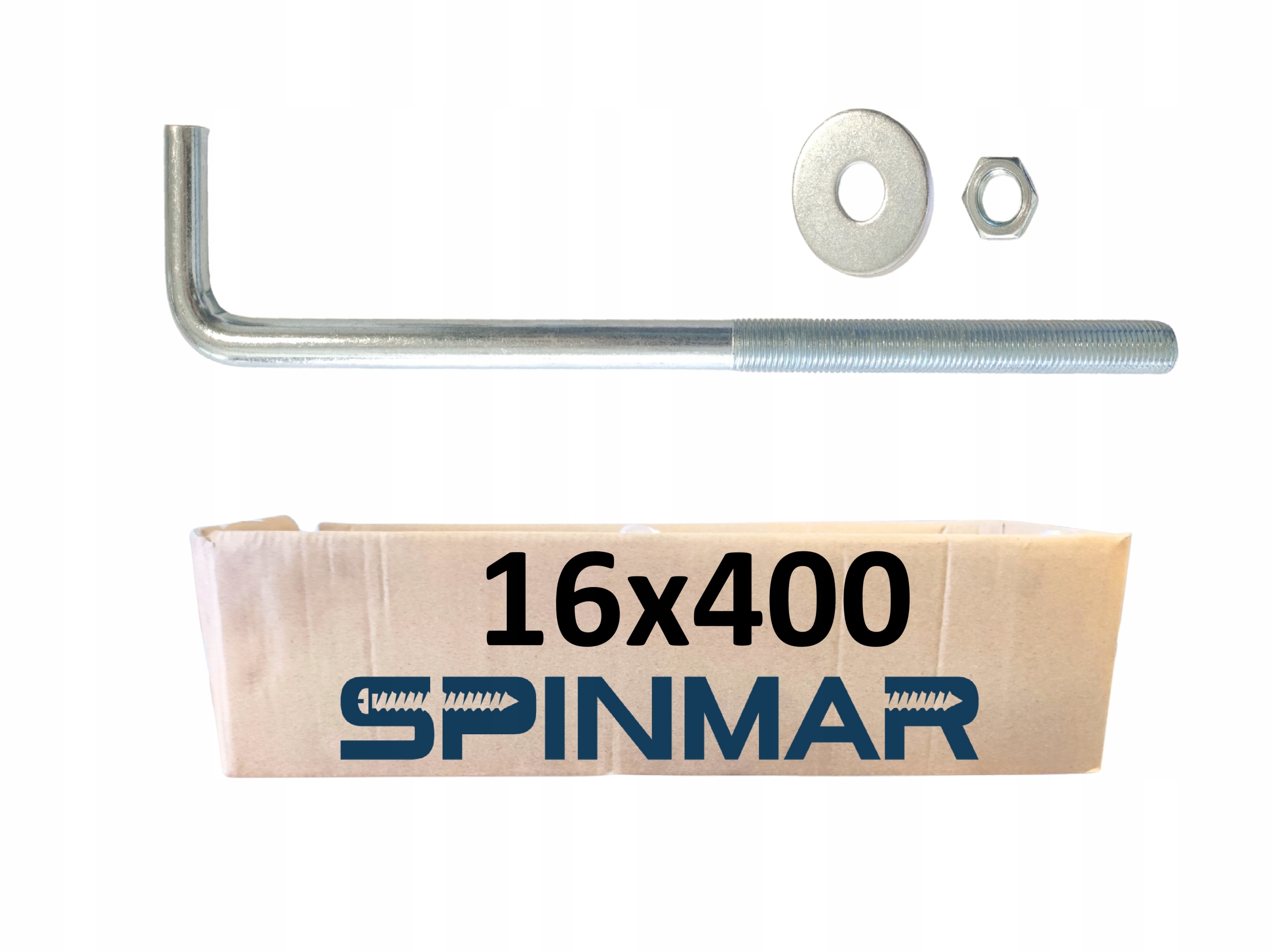 Kotva do zdiva, šroub do zdiva, typ L 16x400 mm pozink 20 Ks