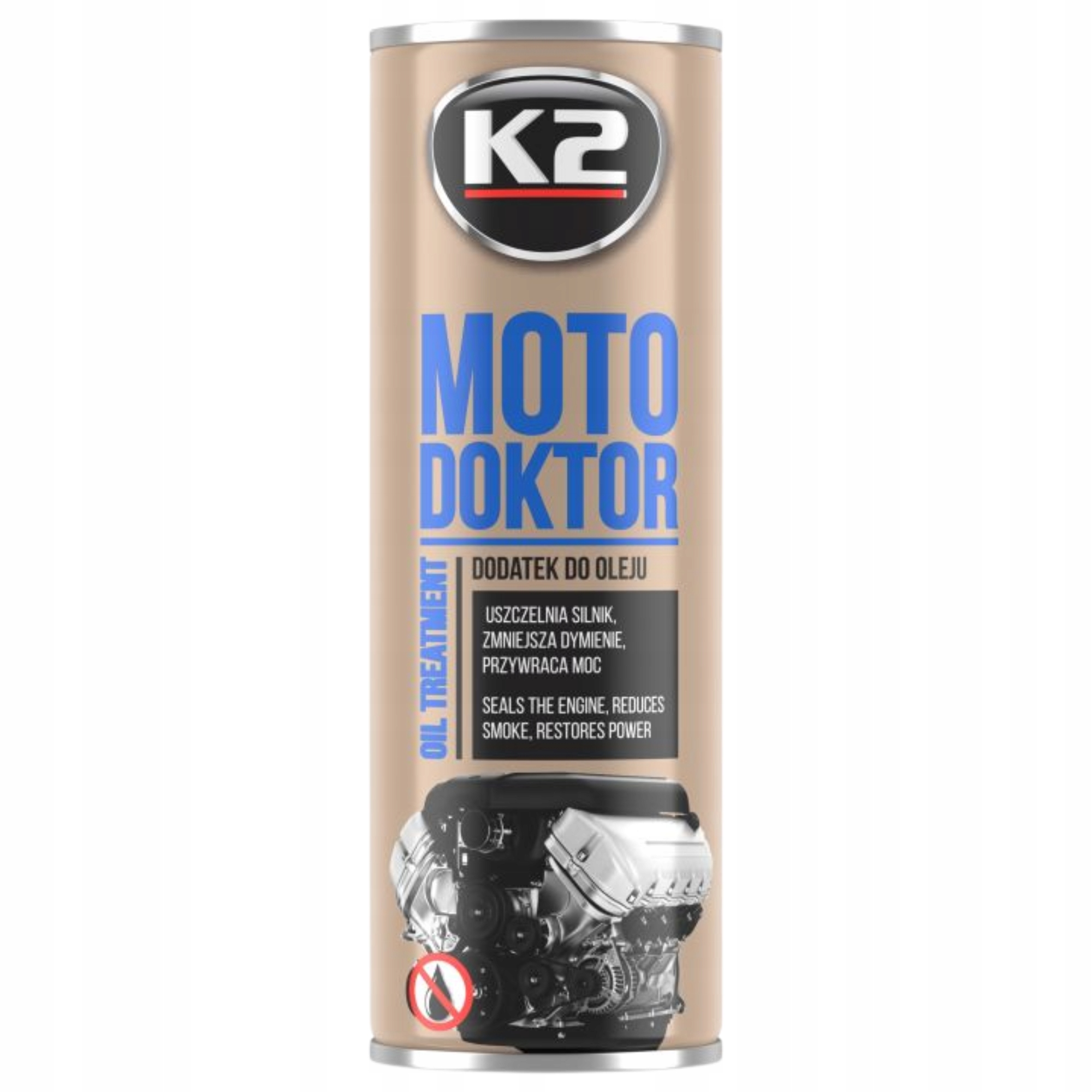 Dodatek do oleju silnikowego diesla benzyny samochodu K2 Moto Doktor 443 ml