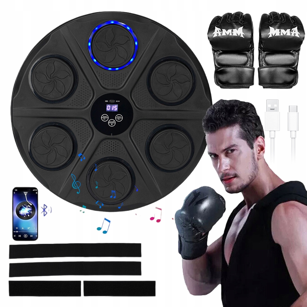 Nástěnný Boxovací Stroj S Bluetooth Pro Zlepšení Reflexů A Koordinace