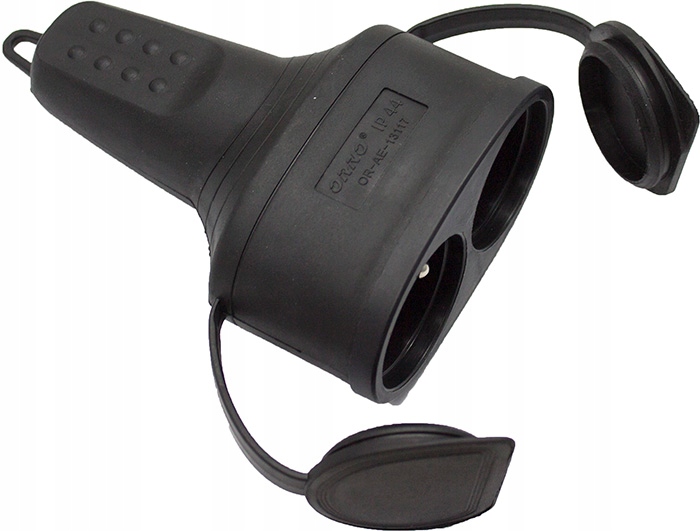 

Gniazdo Gumowe Hermetyczne Podwójne Schuko Orno