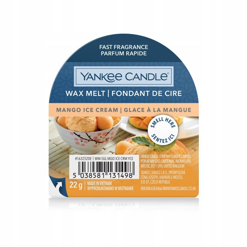 

Wosk Mango Ice Cream Yankee Candle