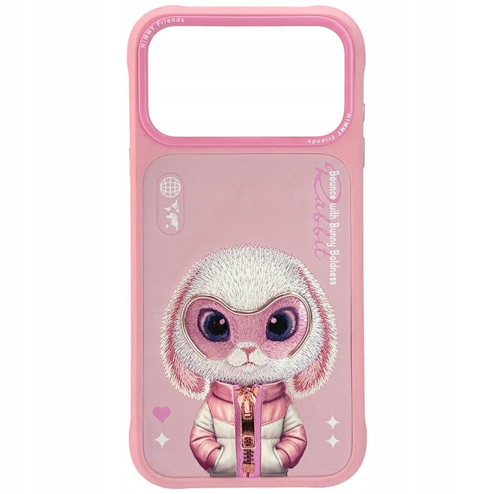 Etui Nimmy Cool&Cute 2.0 Rabbit do iPhone 17 Pro różowy