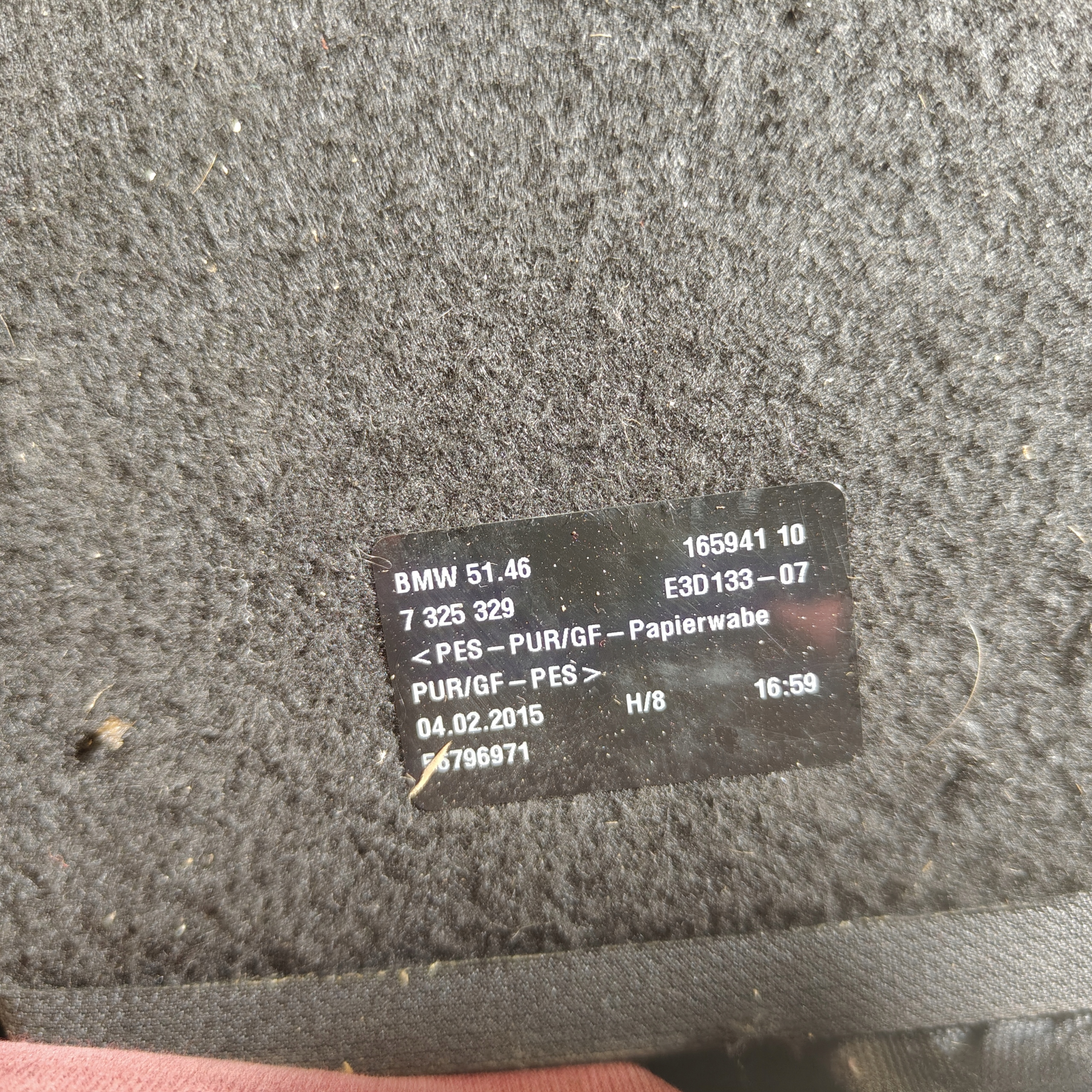 plato boot rear part BMW 3 F34 7325329