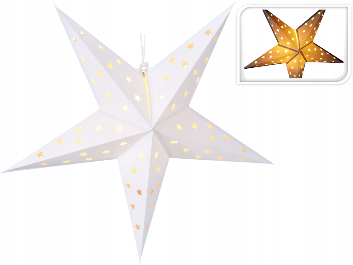 

Dekoracja Świąteczna Papierowa Gwiazda Led 60 cm