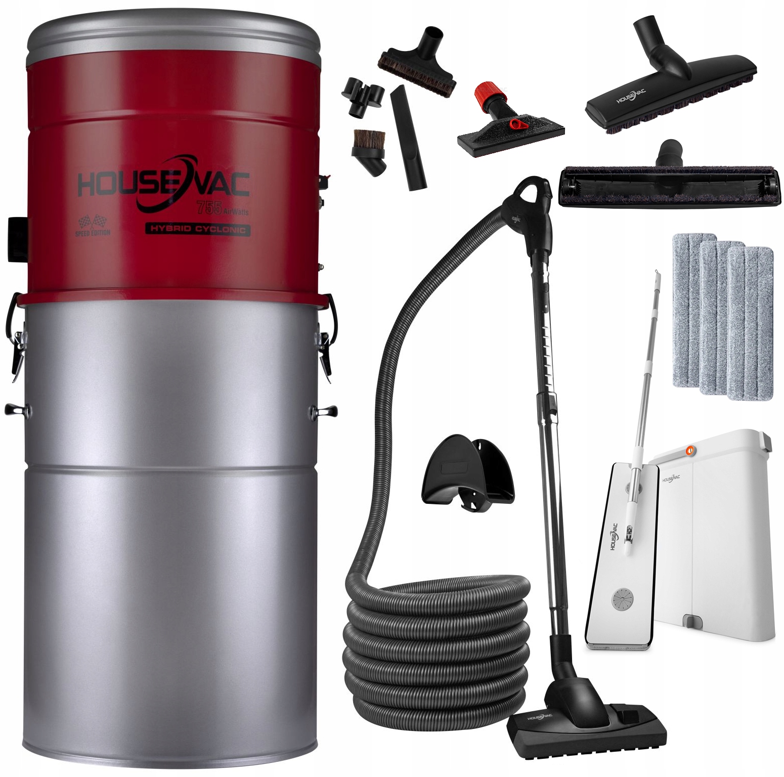 Centrální Vysavač HouseVac HV755 Set 12 m Prémiové Centrální Vysavače