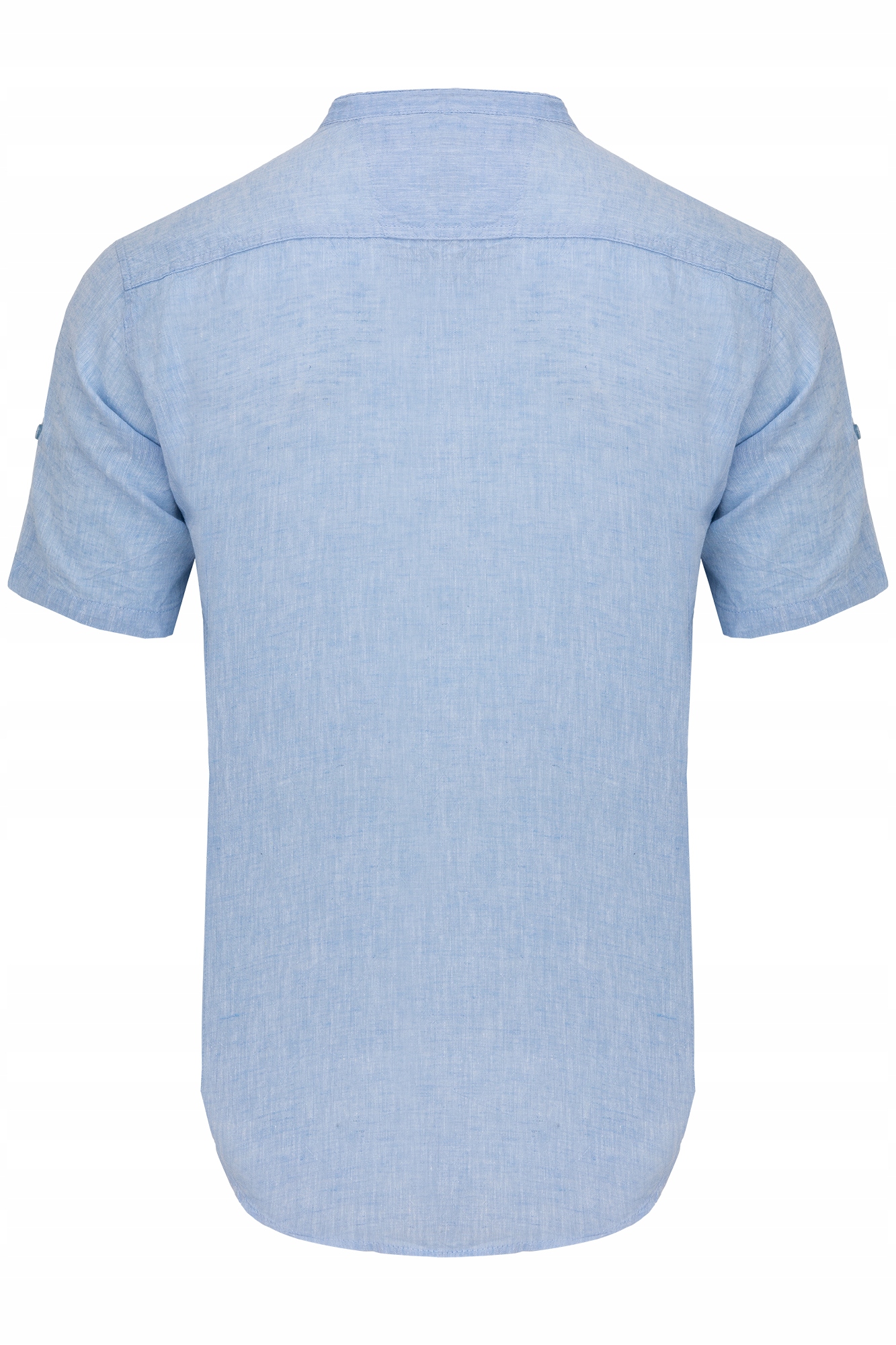 KOSZULA MĘSKA LNIANA STÓJKA GŁADKA BŁĘKITNA: 3XL Odcień błękitny