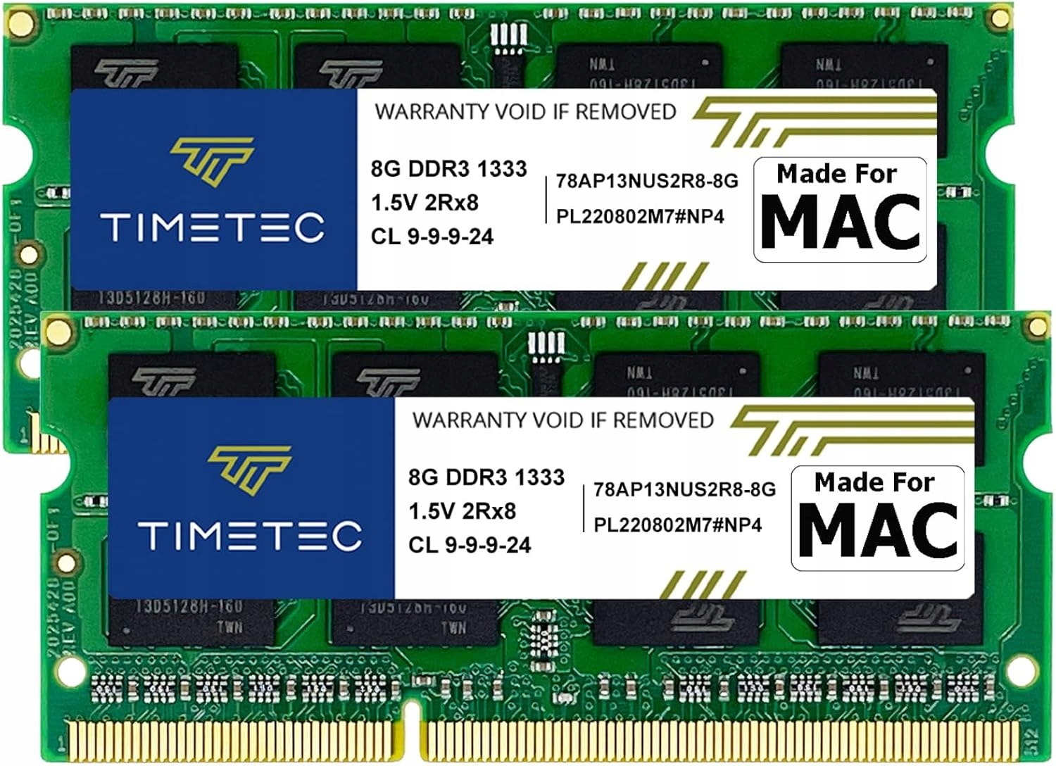 Timetec 16GB 2x8GB Apple DDR3 1333MHz PC3-10600 CL9 Mac Book Pro Ram