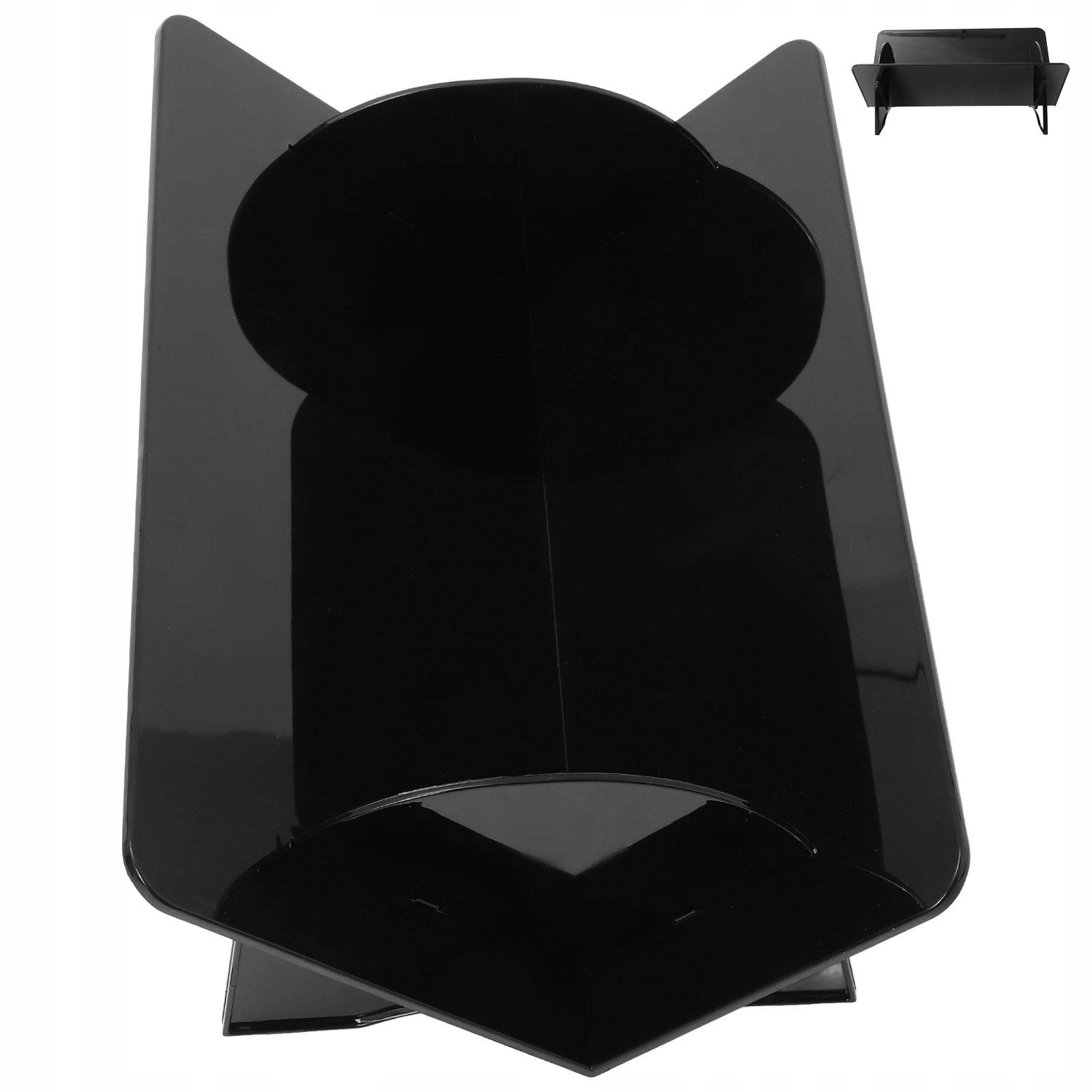 ESTETYCZNY CZARNY REGAŁ NA WINYLE, KSIĄŻKI I CZASOPISMA