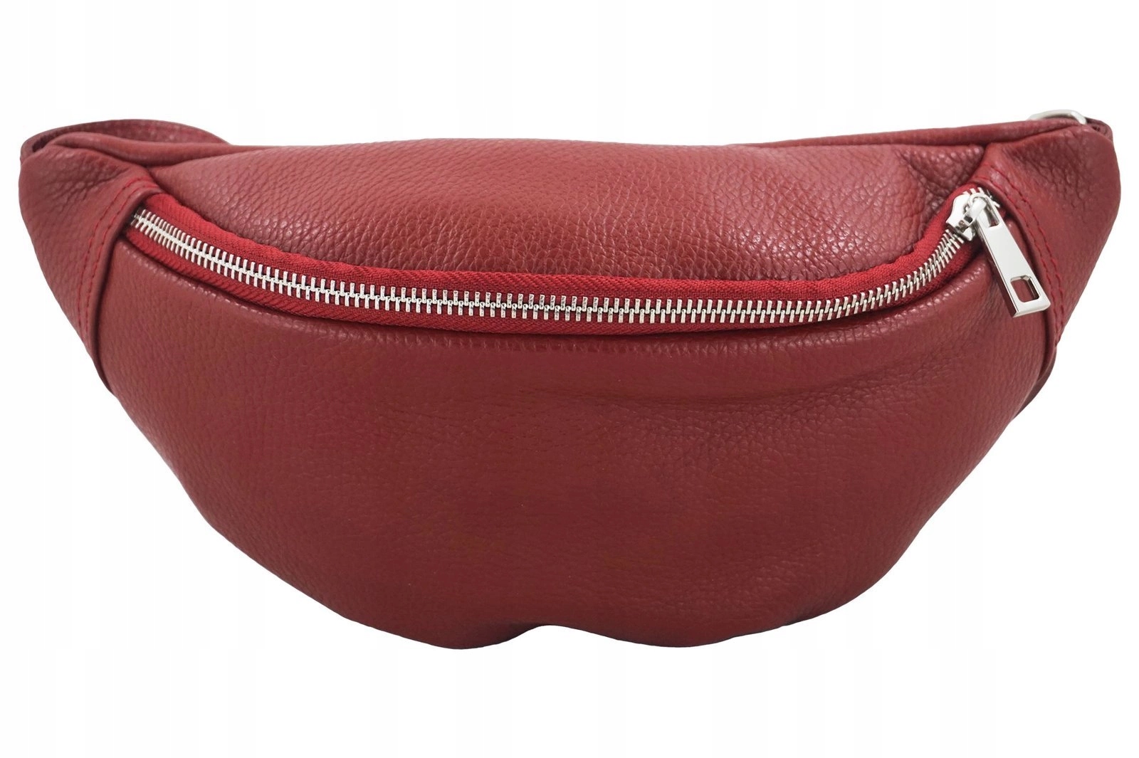 Dámská kabelka kožená ledvinka Casual červená