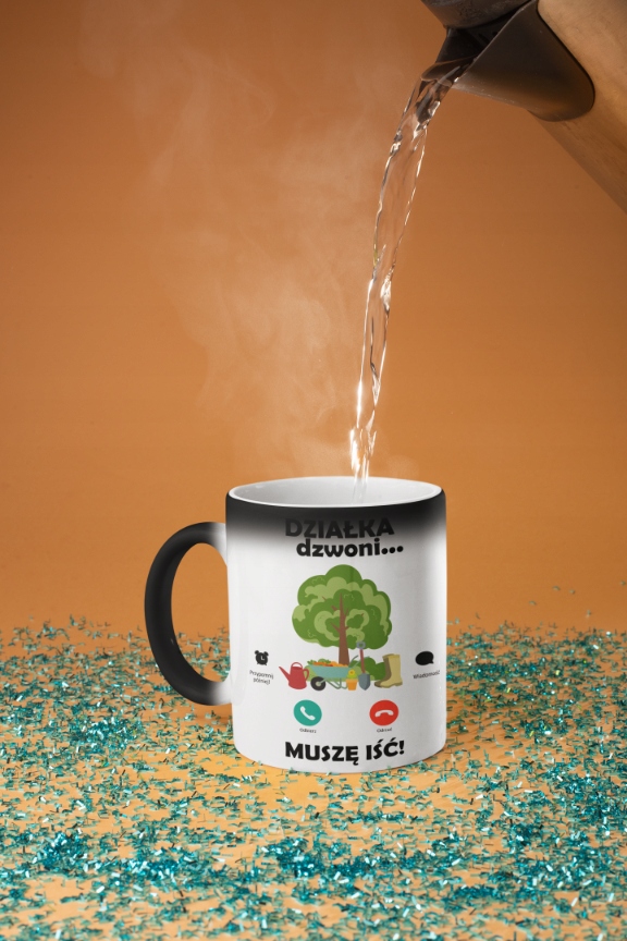 KUBEK MAGICZNY PREZENT DZIAŁKA DZWONI GRZĄDKI Pojemność 330 ml