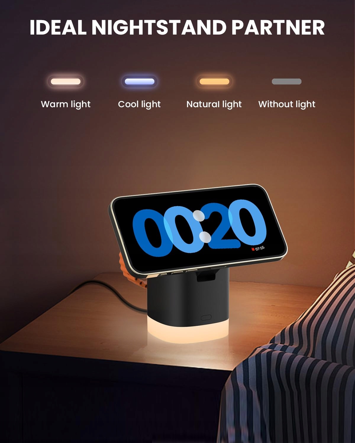 JoyGeek Składana Stacja Ładowania 3w1 do iPhone iWatch AirPods — miniatura 6