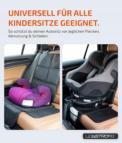 LIONSTRONG Mata Ochronna Do Fotelika Samochodowego ISOFIX Wodoodporna Czarn — miniatura 2