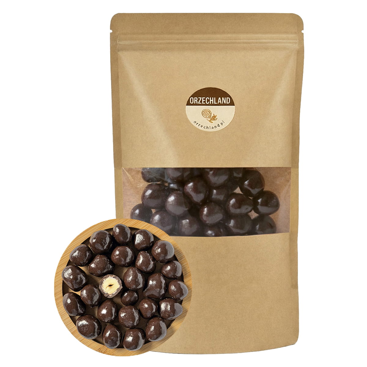 Orzechy Laskowe w Gorzkiej Czekoladzie z Miodem 1kg