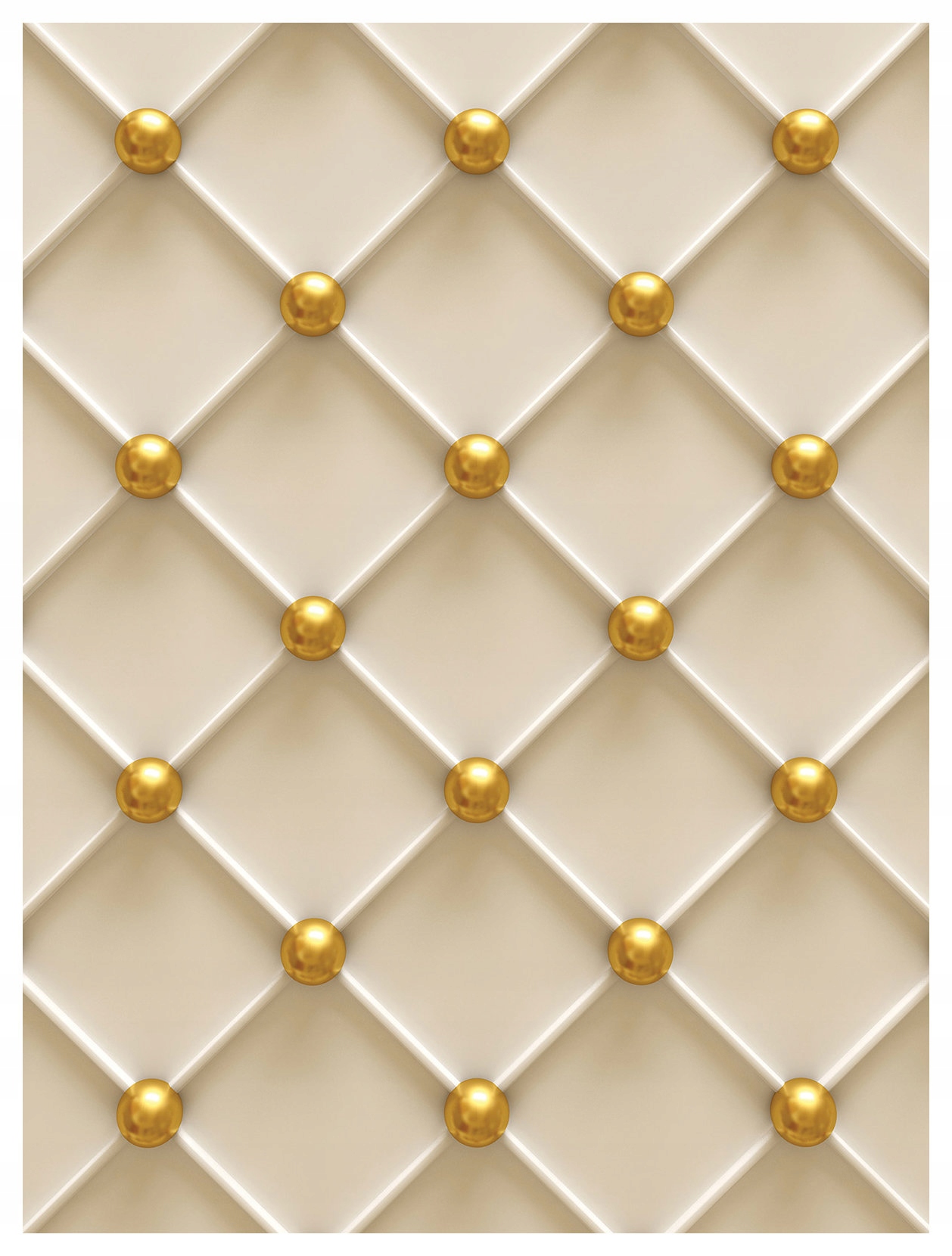 Vliesová fototapeta Zlaté kosočtverce s nýty na béžovém pozadí 184x254 lepidlo